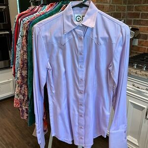 Women's Light Purple Button Down Shirt